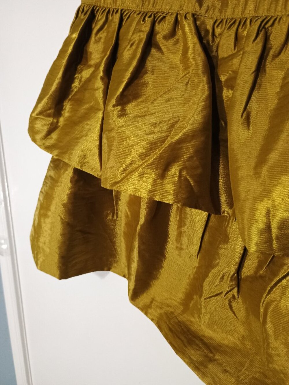 Scoop Olive Dust Tiered Ruffle Mini Skirt Women’s XXL 20 Plus Size NWT - Picture 6 of 7